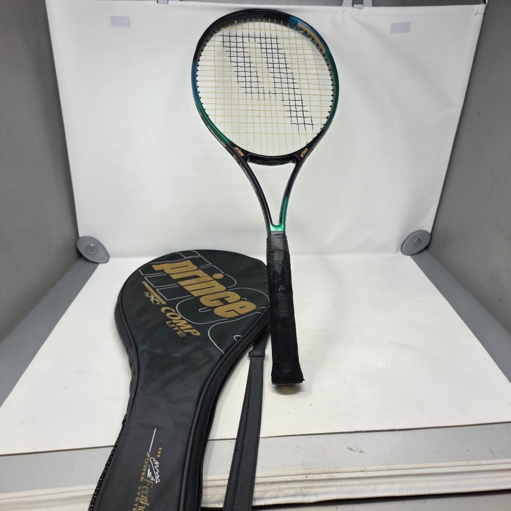 Prince Comp Lite LXT Tennis Racquet 107 OS 28" Grip 4 1/2 Feather Lite + Cover